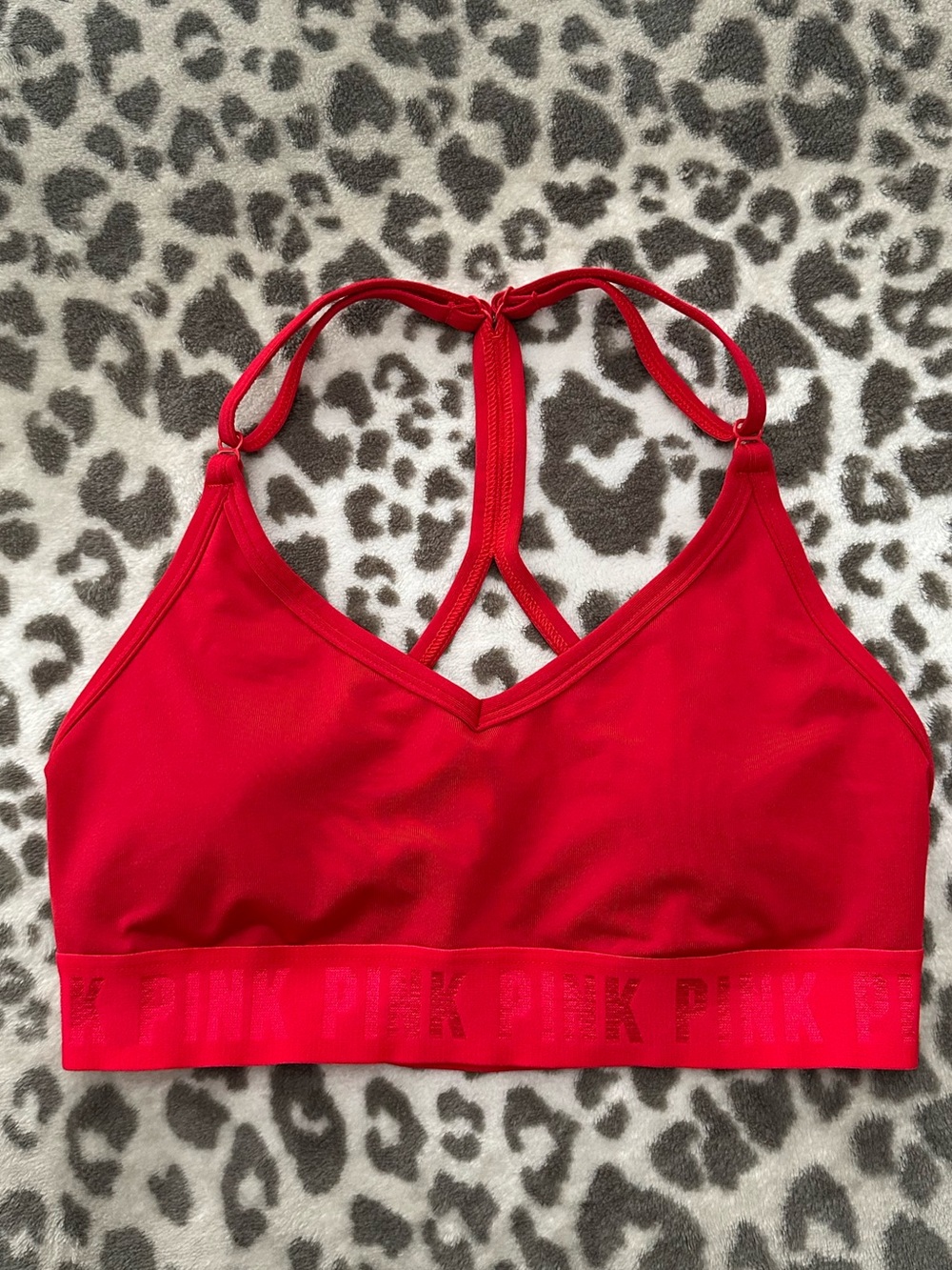 NWOT PINK SPORT Victoria’s Secret Ultimately Lightly Lined Bra in Red Size Small
